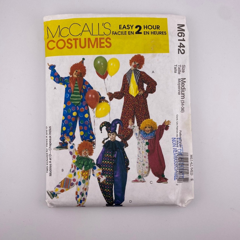 🪡 Vintage McCall’s Costume 6142 Sewing Pattern